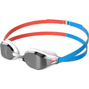 Speedo Fastskin Speedsocket 2 比賽反光泳鏡 (紅白)