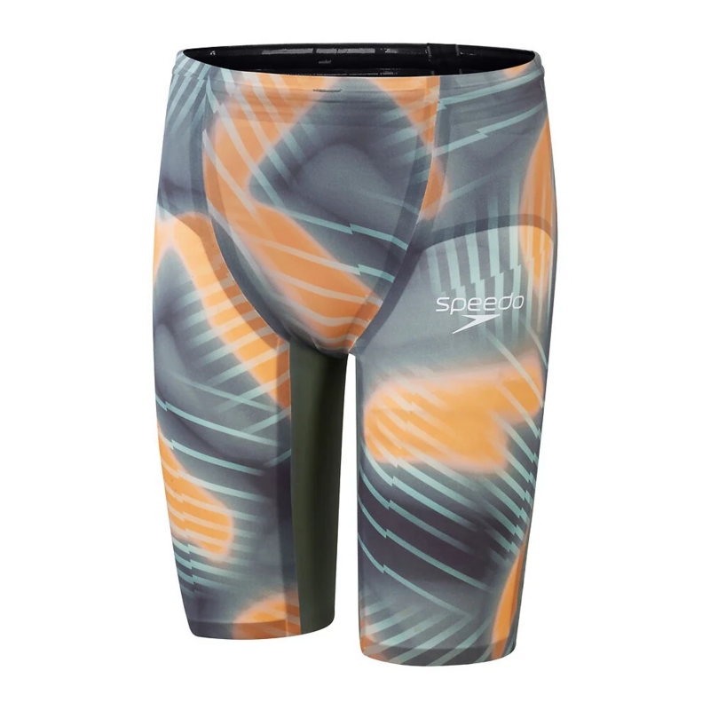 FASTSKIN LZR PURE VALOR 2.0 男子競賽級及膝泳褲 綠色花紋 Green_Orange