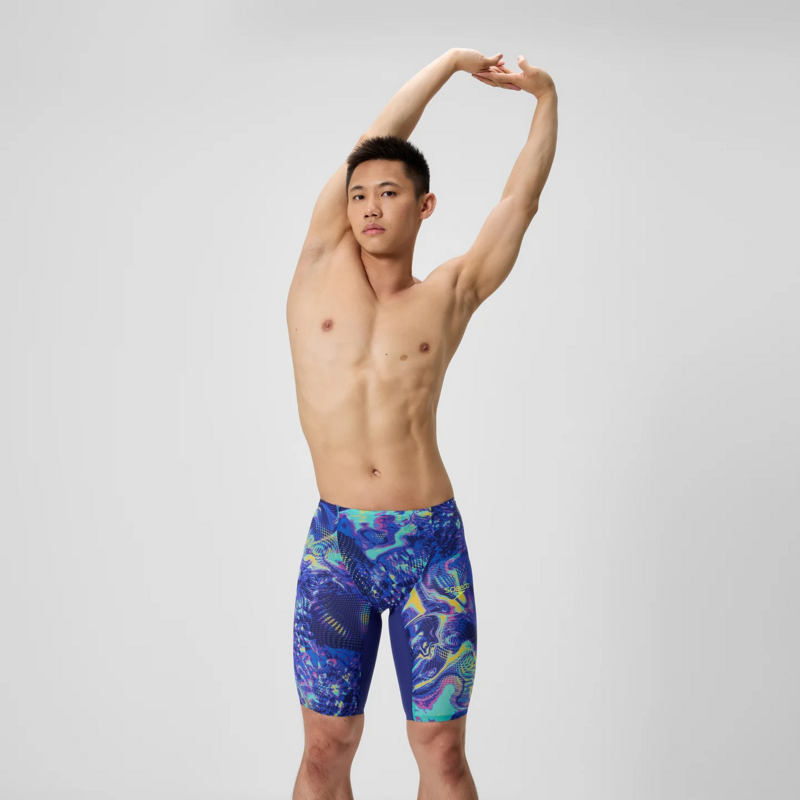 FASTSKIN LZR PURE VALOR 2.0 男子競賽級及膝泳褲 藍色花  Blue_Navy