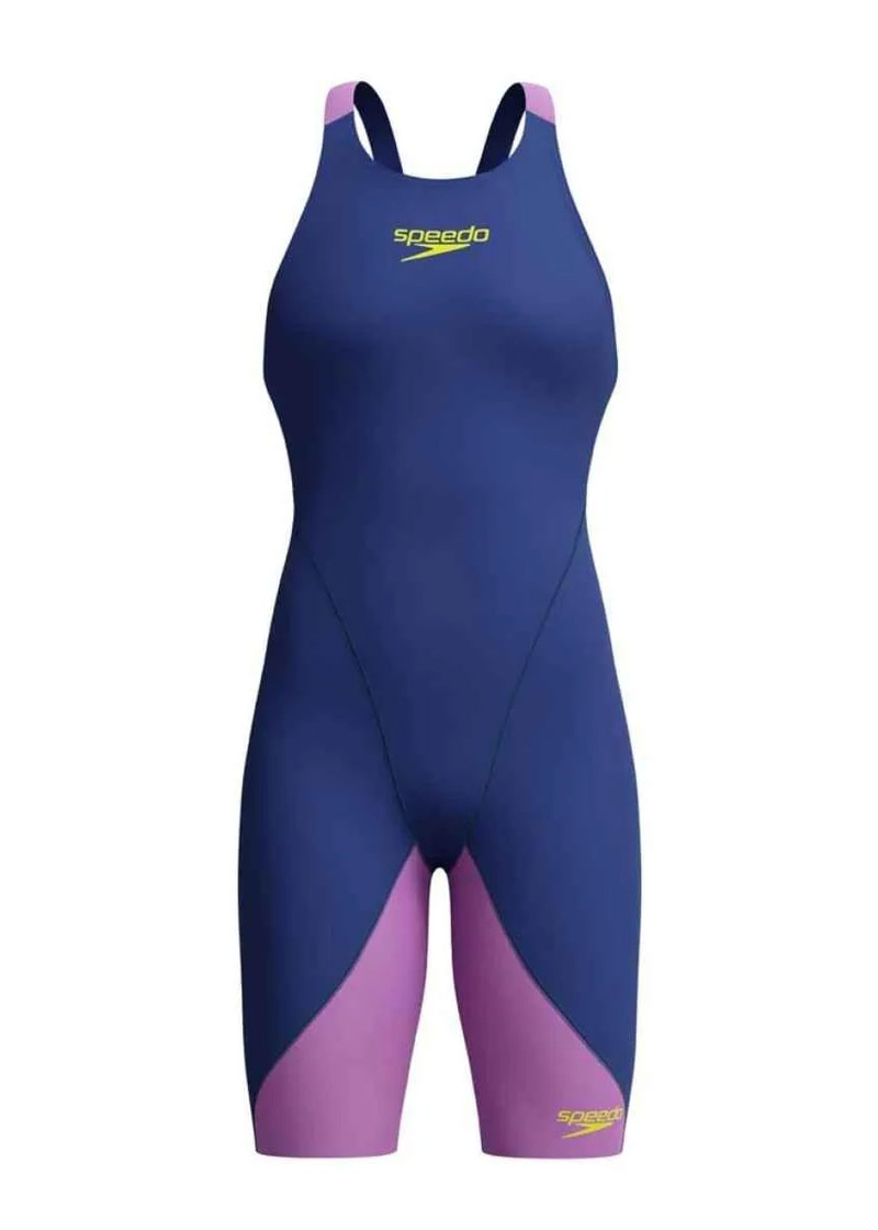 Speedo Fastskin Lzr Ignite 小童 (6-14 歲) 競賽級連體及膝泳衣  – 海軍藍_紫色 purple_blue